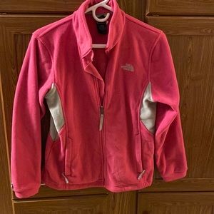 Girl's pink North Face jacket